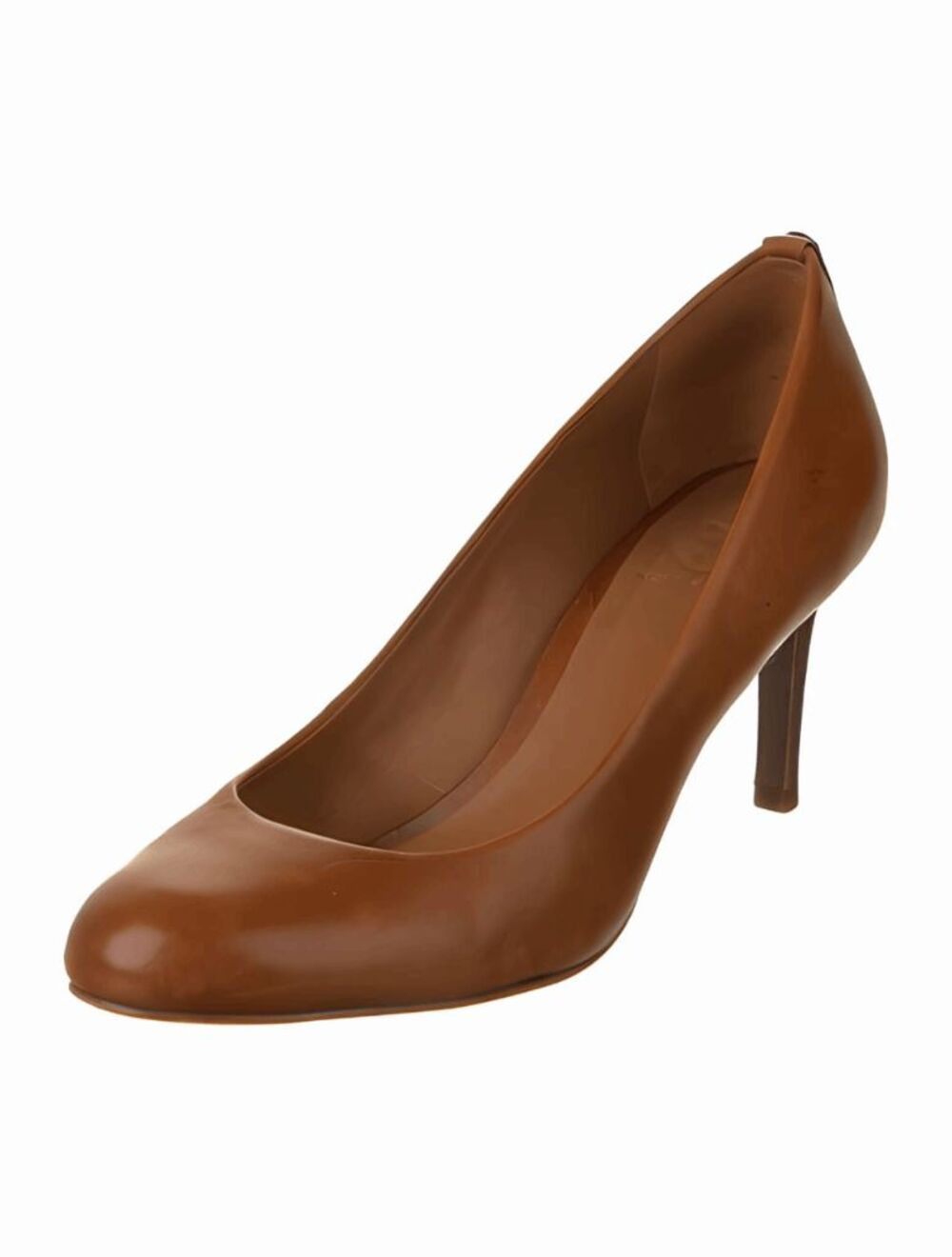 TORY BURCH Leah Brown Leather Pump Size 7.5M